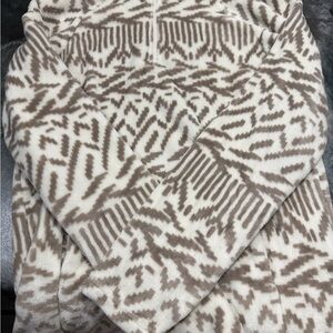 Eddie Bauer Cream and Brown Geometric Jacket